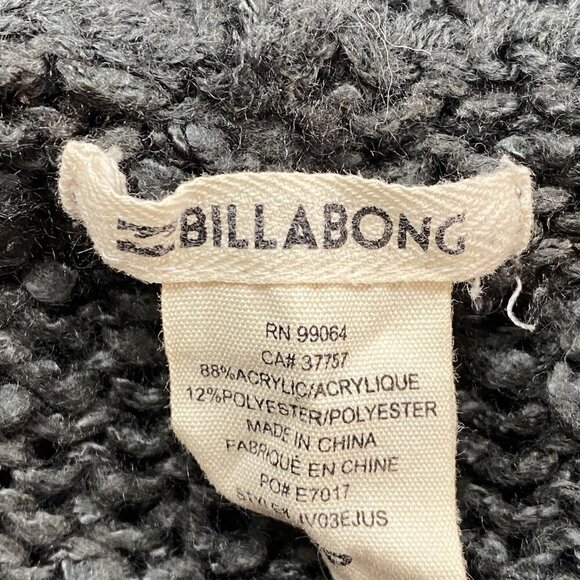 BILLABONG Long Sleeve Open Knit Pullover Sweater Dark Gray S 62-9 - Picture 12 of 14